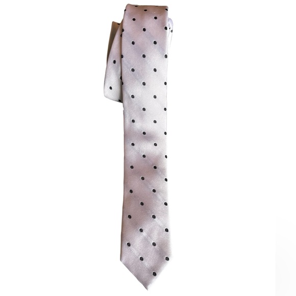Men’s skinny necktie polkadot - Picture 1 of 2
